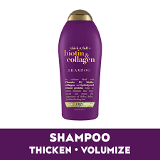 Best shampoo for wavy hair and loose curls: Ogx Thick Full Biotin Collagen Shampoo 25 4 Fl Oz Walmart Com Walmart Com