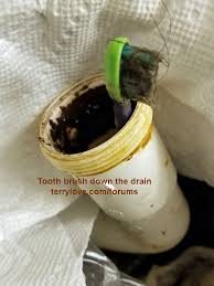 toothbrush lost down sink drain terry