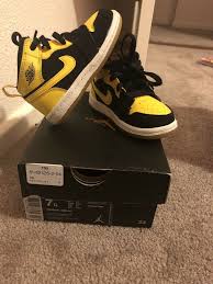 Black And Yellow Jordan Shirt Toddler 640735 035 Air Jordan 1 New Love Black Yellow Toddler Size 7 C Fashion Clothing Shoes Accessories Babytoddlerclot Air Jordans Baby Shoes Toddler Sizes