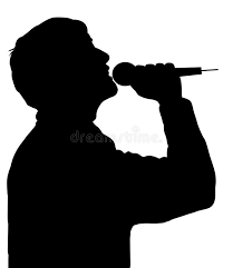 Singer Silhouette Of A Person Singing With A Microphone Ad Silhouette Singer Person Microphone Singing Ad Silhouette Singing Drawing Singer