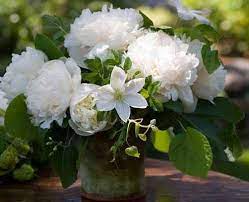 Fabulous Florist Florali Walnut Creek California White Peonies Centerpiece Peonies And Hydrangeas White Flowers