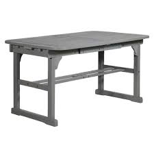 Extendable Outdoor Dining Table In Grey Wash Walker Edison Owtexgw Outdoor Dining Dining Table Extendable Dining Table