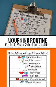Printable Visual Schedule Morning Routine Checklist For Kids To Help Getting Ready For School In The Mornin Visual Schedule Kids Schedule Morning Routine Kids
