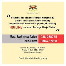 Makluman Sekiranya Terdapat Sebarang Jabatan Tenaga Kerja Sabah Facebook