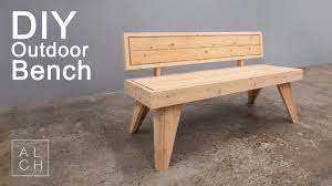 How to make a wooden diy garden bench. Diy Outdoor Bench Modern Bench How To Youtube