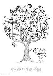 coloriage a imprimer arbre magique avec gateaux jeux dessin chauve-souris
