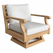 Rosecliff Heights Gatsby Teak Swivel Patio Chair With Sunbrella Cushions Wayfair Ca Swivel Armchair Sunbrella Cushions Armchair