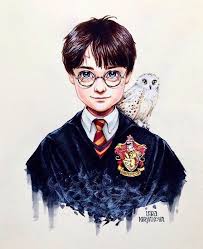 Harry Potter Coloured Drawing Hedwig Gryffindor Easy Drawings For Beginners Harry Potter Cartoon Harry Potter Artwork Harry Potter Drawings