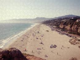 Seems as though everyone has the same idea this sweltering july day. Zuma Beach At Sunset Malibu Ca Puzzle For Sale By William Andrew