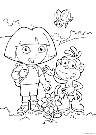 So download all these dora the explorer color pages and you will be busy coloring dora the explorer for the rest of the year =). Dora The Explorer Coloring Pages Cartoons Cl Dora 62 Printable 2020 2623 Coloring4free Coloring4free Com