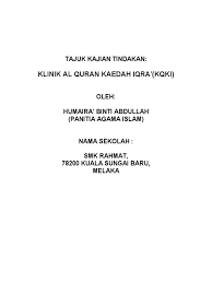 Kajian tindakan dalam pendidikan:keberkesanan modul tunas(tunjuk ajarku sifu)dalam p&p pendidikan islam tingkatan 1. Kajian Tindakan Pendidikan Islam