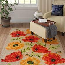 Get the best deals on floral 3 x 3 ft size area rugs when you shop the largest online selection at ebay.com. Winston Porter Carbonell Floral Handmade Tufted Yellow Indoor Outdoor Area Rug Reviews Wayfair