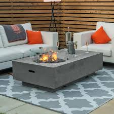 Best fire pit coffee table from castelle classical cast aluminum 40 round firepit with 48. Fireglow Cairns Rectangular Gas Firepit Coffee Table Light Grey The Outside Living Room
