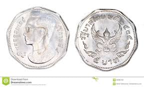 Die münzen sind nix wert in thailand. Thailand 5 Baht Munze 1972 Lokalisiert Stockfoto Bild Von Querneigung Konzept 88580780
