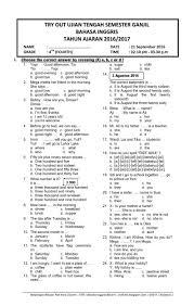 We did not find results for: Download Soal Uts Ganjil Bahasa Inggris Kelas 4 Semester 1 2016 2017 Rief Awa Blog