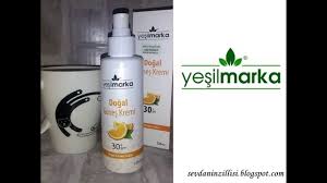Yesil Marka Dogal Gunes Koruyucu Skin Care Dogal Parfum