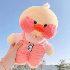 Kawaii Lalafanfan Cafe Yellow Duck Plush Toy Birthday Gift For Girl Cute Stuffed Animals Cute Ducklings Animal Plush Toys