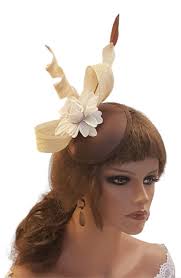 Fascinator,brown Tan/ivory Flower Hat Fascinator,wedding,church Fascinator  Hat,goodwood, Cocktail,kentucky DERBY Hat, Ascot Hat Fascinator