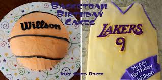 Anxdh golden flash happy birthday cake topper, birthday party cake decoration, basketball theme cake topper 3.8 out of 5 stars 16. Laker S Jersey And Basketball Cake Pint Sized Baker