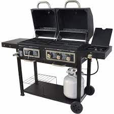 Dual Backyard Grill Gas Charcoal Bbq Propane Burner Outdoor Yard Camping Cooking Branded Gas Grill Outdoor Bbq Grill Gas And Charcoal Grill