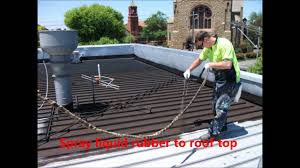 Melbourne Liquid Rubber Spray Applied Waterproofing Membrane System Of Metal Clip Lock Rooftop Youtube