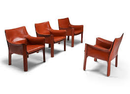 For Sale Terracotta Red Cab 414 Easy Chairs By Mario Bellini For Cassina 1982 In 2020 Cassina Easy Chair Chair