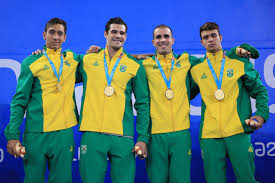Brazil Break Pan American Games Swimming Record To Top 4x100m Relay Podium