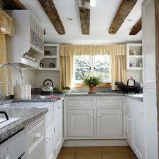 Wood beams in small kitchen. Small Kitchen Ideas Cottage Beams Scene Therapy