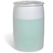 This 55 gallon blue poly drum is optimally drainable (you can pour out a liquid to almost the last drop when the drum is tipped at an angle). See Level At A Glance Translucent Un Rated Poly Drum Drm1129 New Pig