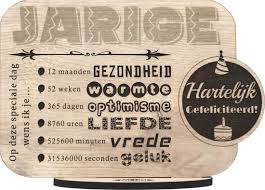 Bol Com Houten Verjaardagskaart Kaart Van Hout Voor Verjaardag Jarige Hartelijk