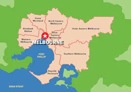 Pārvietotu karti, izmantojot peles kursoru. Melbourne Karte 164229 Vektor Kunst Bei Vecteezy