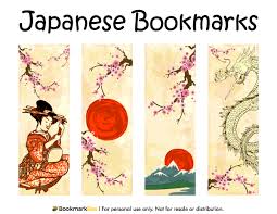 Printable Japanese Bookmarks Bookmarks Japanese Crafts Bookmarks Printable