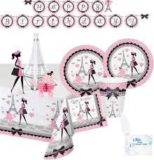 Product title party in paris happy birthday theme plates and napki. Amazon Com Paris Party Supplies Plates Cups Napkins Banner Tablecloth And Centerpiece For 16 People Perfect Paris Party Decorations For Birthday Toys Games
