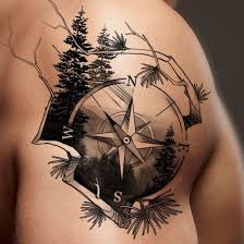  49 Cool Temporary Tattoo For Men Tattoos For Guys Compass Tattoo Hunting Tattoos