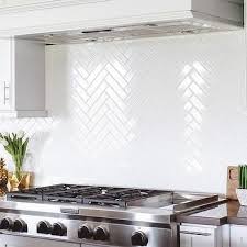 The standard layout of the tile is in either a square or rectangular grid manner or in a brick. White Glass Herringbone Backsplash Tiles Transitional Kitchen Herringbone Backsplash Herringbone Backsplash Kitchen Herringbone Tile Backsplash