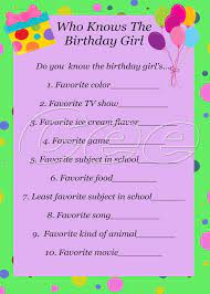 Browse our 40 entertaining party game ideas to find the perfect game for any occasion. Who Knows The Birthday Girl Instant Download Party Game Birthday Party Game Party Game Printable Birthday Game Children Birthday Game Birthday Party For Teens Birthday Party Games For Kids Girls