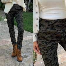 Bevy & flog made in israel. Flog Dafna Pants Green Camo Luck Lafayette