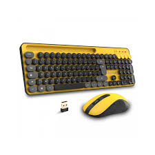 Ensemble Clavier & Souris Sans Fil ADVANCE PEPS Jaune - CLS-SMT-YE