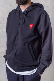 Comme des garcons grey heart patch hoodie $220. Comme Des Garcons Play Comme Des Garcons Play Overlap Red Heart Sweatshirt T294 Black Rendez Vous Store