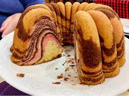 Lembap dan harum dengan bau mentega. Kek Marble Trio Mat Gebu Memang Sedap Aku Sis Lin