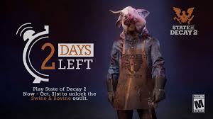 Same concept on easy hero unlocker by biz. State Of Decay 2 On Twitter Halloween Is In 2 Days Don T Be The Only Survivor Without A Costume Play State Of Decay 2 Now Through October 31st To Unlock The Swine