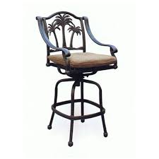 Cast Aluminum Outdoor Patio Swivel Palm Tree Bar Stool Bar Stools Outdoor Bar Stools Patio Bar Set