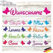 Name 2 Schmetterlinge Fahrradaufkleber Wunschtext Kinder Fahrrad Auto Aufkeber Aufkleber Fahrrad Aufkleber Auto Aufkleber