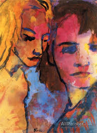 Emil Nolde Young Couple Oil Painting Reproductions for sale