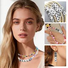 Yochus 1000pcs Silver Letter Beads for Bracelets, 4x7mm Black Alphabet A-Z  Beads Friendship Bracelets Jewelry Making Kit for Teen Girl Gifts : Buy  Online at Best Price in KSA