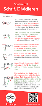 Schriftlich Dividieren Spickzettel Nachhilfe Mathe Spickzettel Lernen Tipps Schule Das schriftliche dividieren ist gar nicht schwer. schriftlich dividieren spickzettel