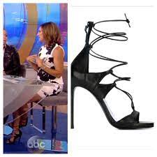 Huge collection, amazing choice, 100+ million high quality, affordable rf and rm images. Paula Faris Black Lace Up Sandals Shop Your Tv