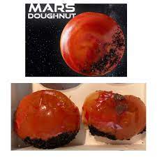 To celebrate the accomplishment, krispy kreme releases a special mars themed donut for one. Krispy Kreme Mars Doughnut Expectationvsreality
