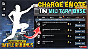 There are two ways of getting emotes in the pubg game. Use Charge Emote In Military Base Week 6 Rp Mission Pubg Mobile Youtube
