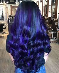 M I D N I G H T B L U E S We Are Loving This Dimensional Blue Purple Color Blends Would You Bel Purple Color Color Blending Yellow Hair